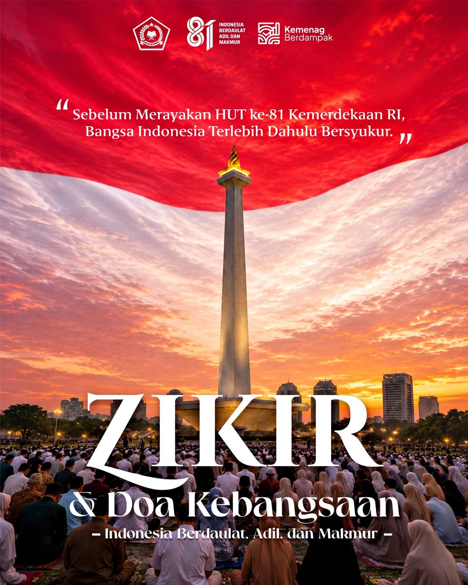 BrenSyakila's tweet photo. Itu harapan 280 juta rakyat. Semoga Indonesia selalu dalam lindungan-Nya.  81 Indonesia Merdeka 
#SyukurKemerdekaanRI #ZikirMonas #DoaTokohLintasAgama #MunajatBangsa https://t.co/Wp5jwx94ta