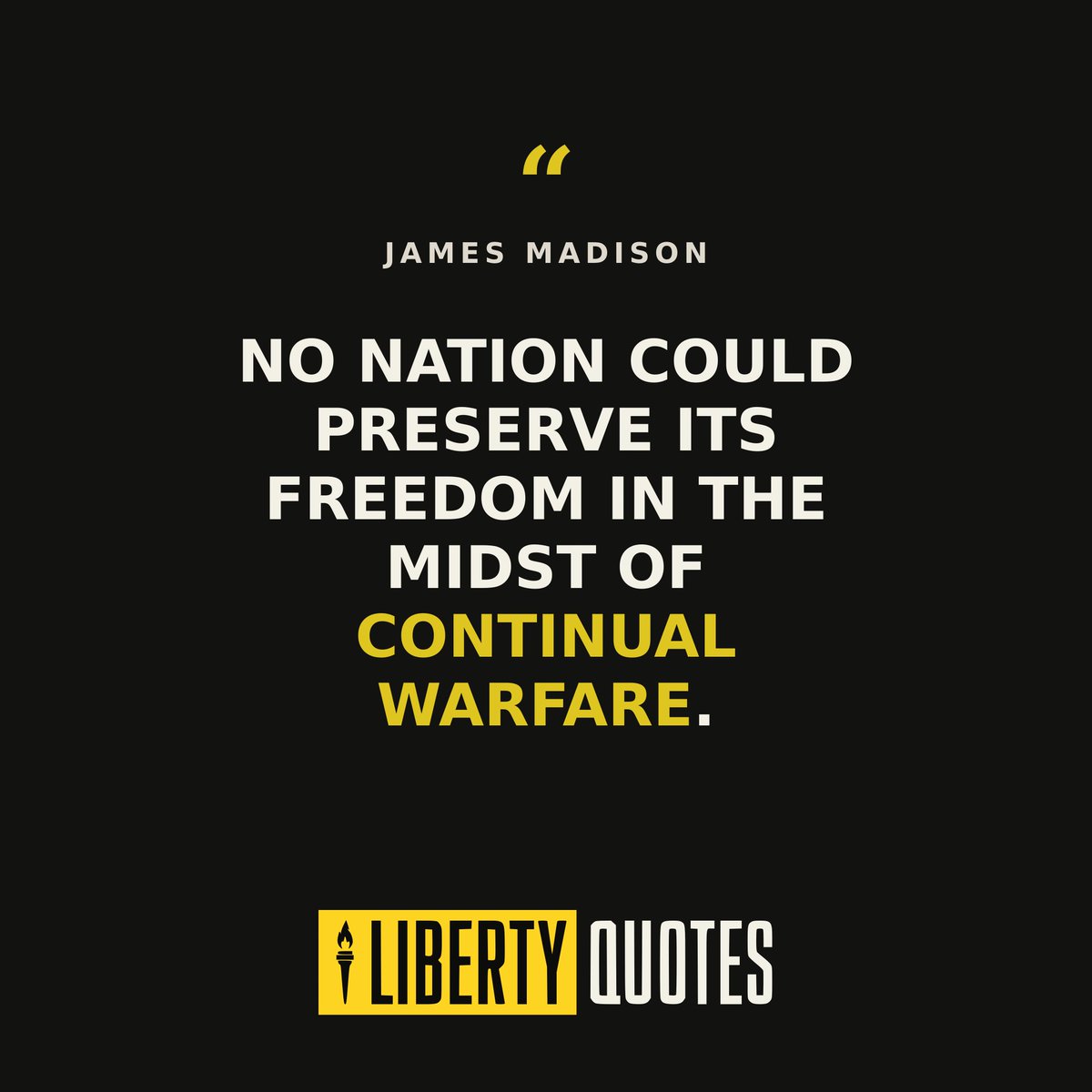 Liberty__Quotes's tweet photo. How much liberty are we supposed to surrender before the war finally makes us free?

— JAMES MADISON https://t.co/4XTFwc0IXT