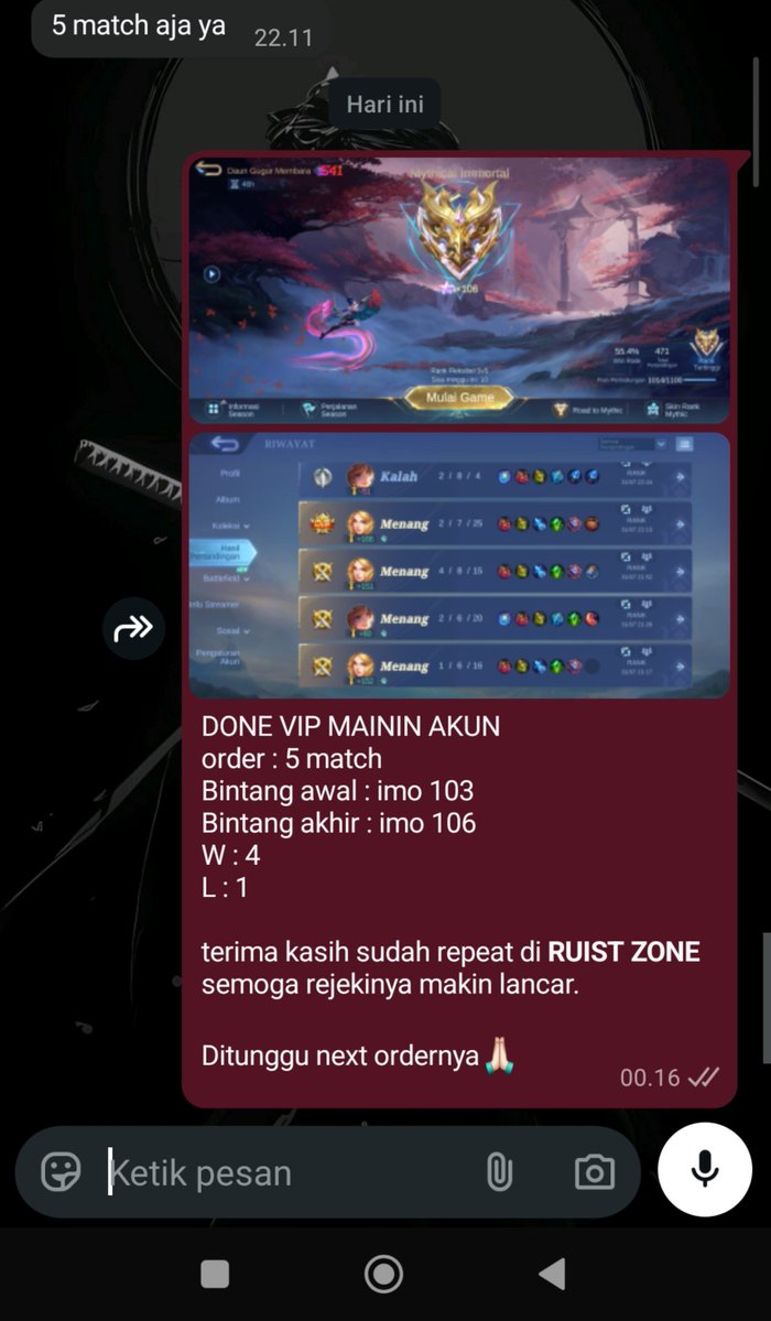 chzeriist's tweet photo. #testiruizZ JOKI / VIP ML SEASON 41 

121.  Glory 10 🌟 
122. Vip imo 5 match req floryn 
          W: 4      L:1
123. Vip glory 10 match req miyq 
          W: 10      L:0
124. Mythic 6🌟 req odette pharsa

Tanya tanya harga bisa langsung cek bio :› 
☎️ https://t.co/v2HZlte70N https://t.co/30eJ74rr8E