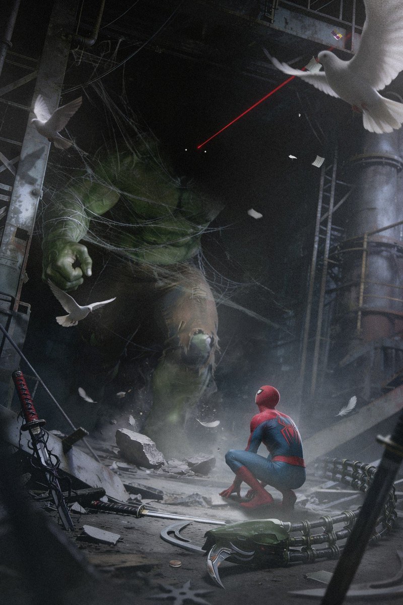 Bosslogic's tweet photo. No logo version of #SpiderManBrandNewDay poster with the added  red beam, for Frank 😅👌 https://t.co/H0dSEsTHDH