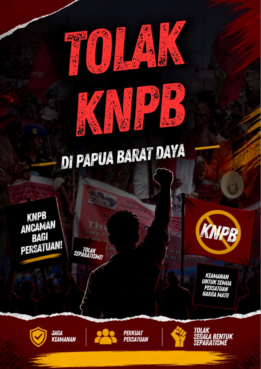 PapuaHunter's tweet photo. Tolak KNPB di Papua Barat Daya
KNPB ancaman bagi Persatuan !
KNPB Menyebar Kebencian dan HOAX di Tanah Papua https://t.co/oYRaho01FT