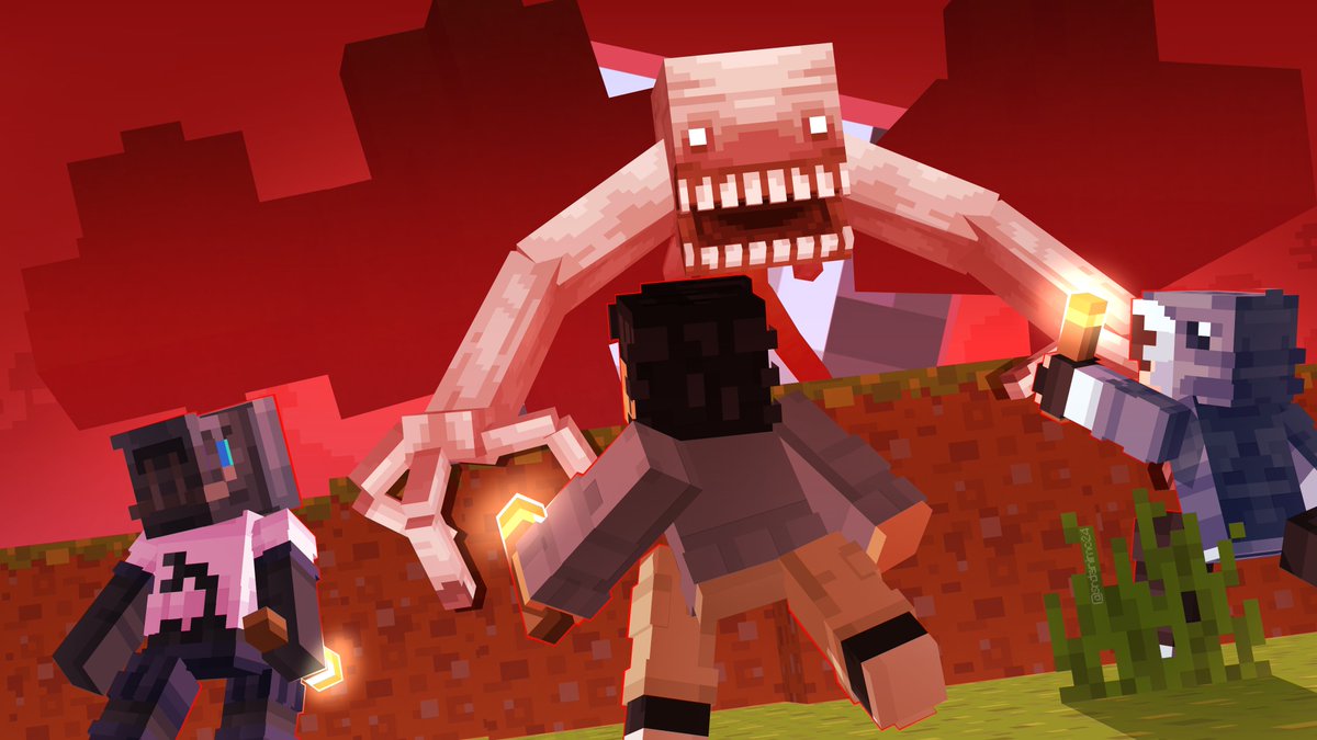 DaniMc1222_'s tweet photo. Minecraft renders test #minecraft #blockbenh #ibispaint #keyart @cmlcreators https://t.co/VxLSXq4hUr