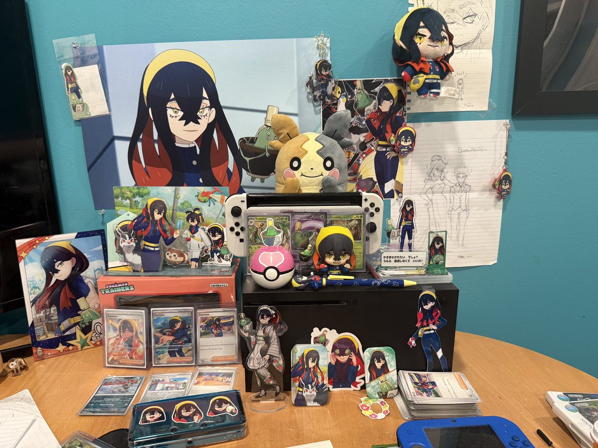 Phantasma88's tweet photo. @PokemonMasters #pokemonmasters I would genuinely love to spend the summer festival with Carmine, she's my favorite character ever!  She’s super cool and I bet she’d be tons of fun to play games with at the stands!(she’d so win too)Oh and I’d love to try her favorite noodles she mentions in-game https://t.co/y1KES0xayI