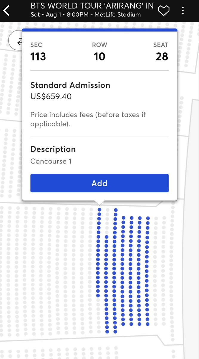 btsloyalist's tweet photo. 739 new 100s section tickets just popped up for New York Day 1!

A lot of these are the centre most section to the long side of the stage at the front!

The concert is tomorrow night! https://t.co/6RIbUJxPki