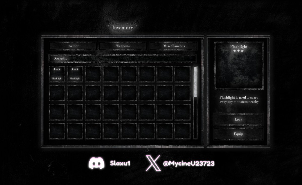 MycineU23723's tweet photo. ✧ | Horror-Style UI, Commissions Open!  

 Add me On Discord to Hire: slaxu1 Also Like + Follow to show support!   

#Roblox #RobloxDev #RobloxUI #horrorui #gamedev https://t.co/Ps3v5Jo7rm