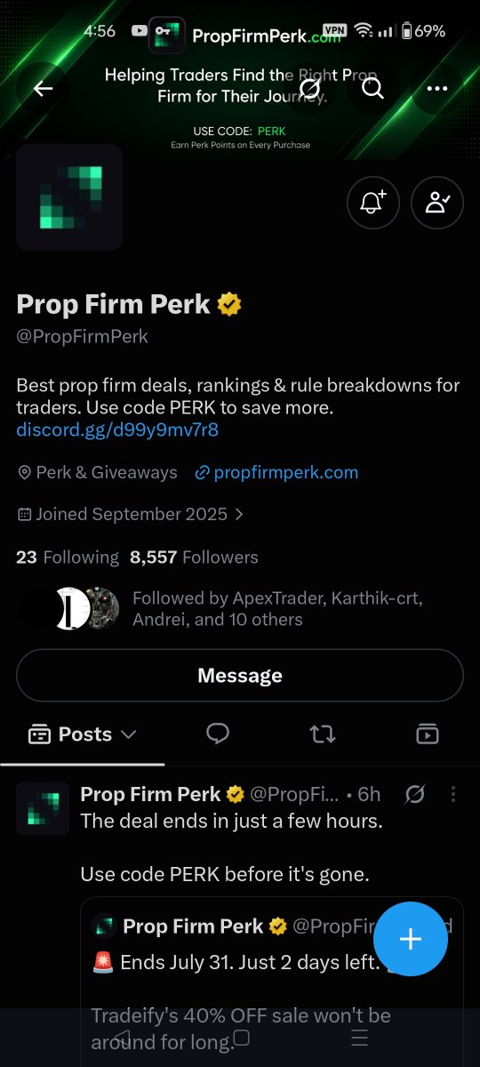 AndreW418667's tweet photo. @Rajwansh @Galib_FN @PropFirmPerk 95% Profit Split on FundedNext Flex 
@Kryptonian47 
@tessykrypt 
@pastel_wave_ https://t.co/gRvmyxUZOS