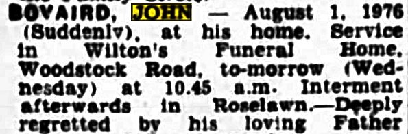Hannyhas's tweet photo. #Remembered 1/8/1976, William (John) Bovaird, 32, Protestant, engaged, hot dog stand owner murdered by UDA, shot at Catholic girlfriend`s home, Annalee St, Oldpark, Belfast, N. Ireland. Wes Stewart, Ken Kelly &amp; 2 jailed. Claimed it was a robbery as "corner shop was too busy" #OTD https://t.co/gqJz9zp0GG