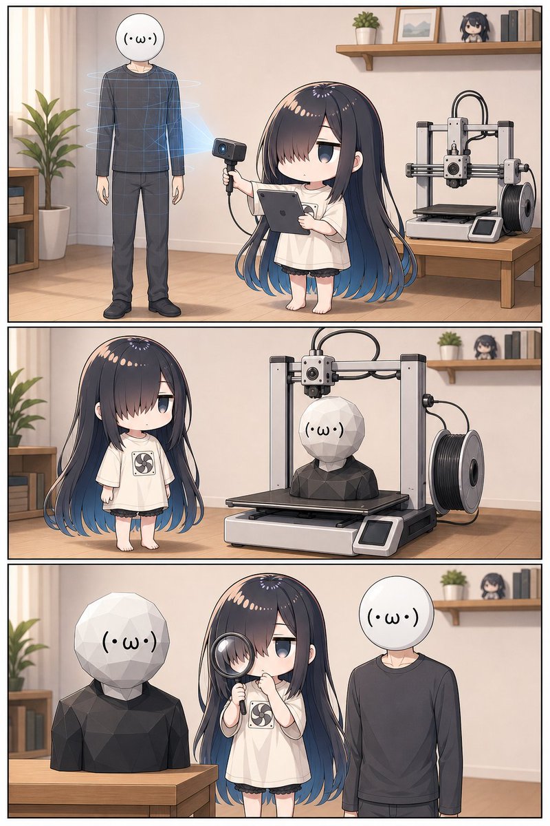 Pudding_tei's tweet photo. メカクレちゃん「ほんものと みわけがつかない」
(・ω・)ｿﾝﾅｰ https://t.co/e4hLg3uEzT