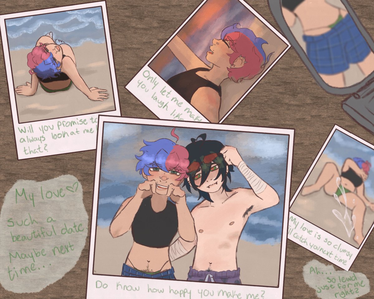 mysticblxxdlust's tweet photo. 🏫 it's #dolpcsummer but after kylar gets home to look at his photos from their beach day https://t.co/bYutiiaENE