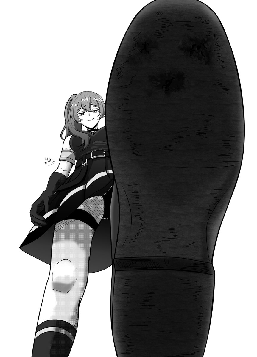 YuuNasuho's tweet photo. A commission for @girezeemu 

Just Ubel crushing some random, now shrunken, tinies https://t.co/sD6xesiYuq