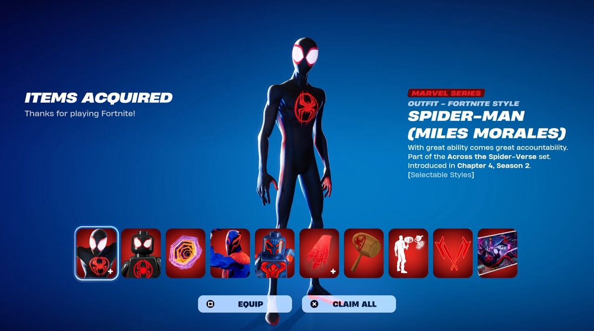 FortniteFNLK's tweet photo. SPIDERMAN MILES MORALES SKIN RETURN RELEASE DATE IN FORTNITE ITEM SHOP 2026!

https://t.co/wlagk6t8XW https://t.co/I8BfcOHD4F