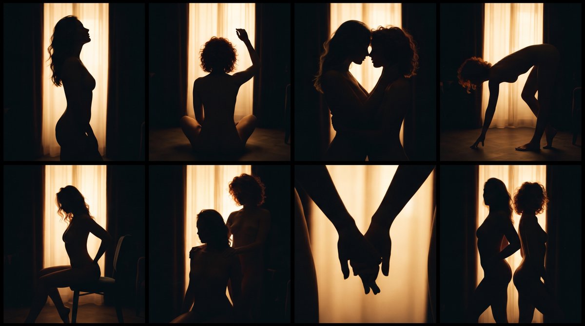 steph_davis_ai's tweet photo. Back home, and in ... well ... that kind of mood. 😈🔥
@RamsdaleLu56034 and I playing with soft touches, tender moments, and hard shadows. 🫦💙
We wish you a good night and sweat dreams. 🥰
#airart #aigirl #shadowplay #goodnight https://t.co/69DN4kE74g