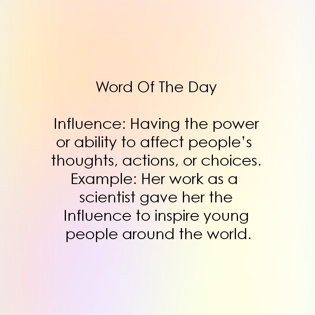 raminamall's tweet photo. #WordOfTheDay #Influence https://t.co/BgKjkftSiu