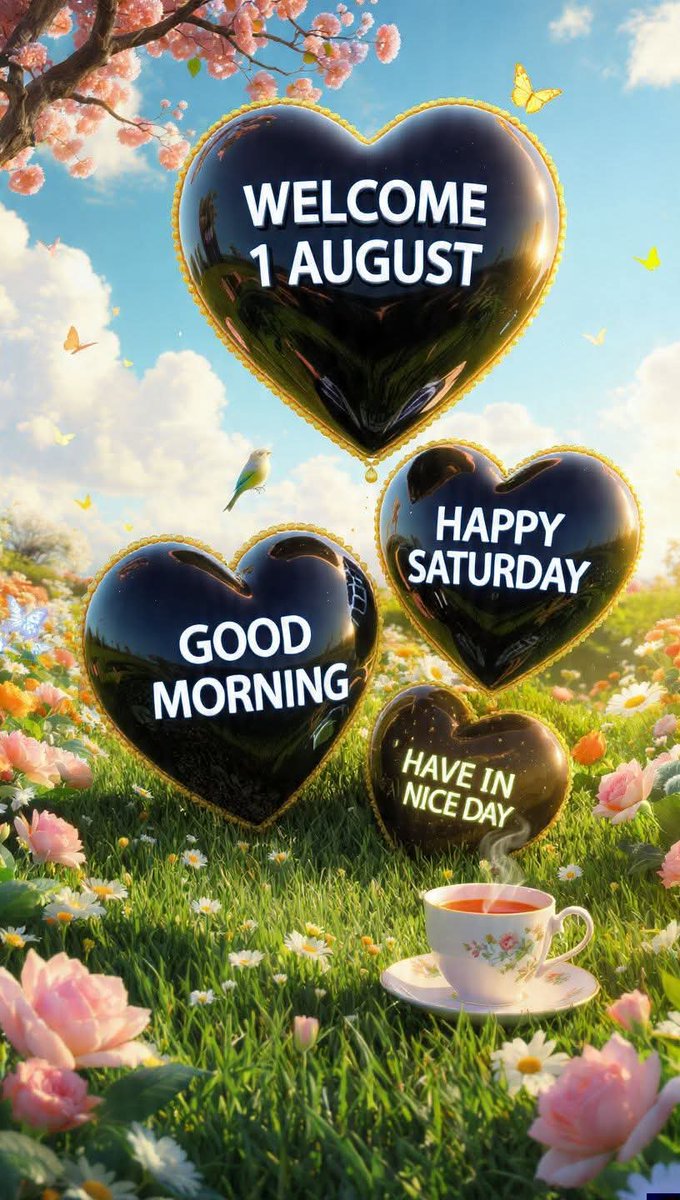 Laraib_Fatiima's tweet photo. 🌅 **Good Morning! Happy Saturday!** ☀️

**1st August** marks the beginning of a new chapter. Let go of yesterday’s worries and welcome today with hope, courage, and a smile. Every sunrise is a reminder that life always offers another opportunity to grow, achieve, and inspire.

May your Saturday be filled with peace, happiness, success, and beautiful memories. Stay positive, stay grateful, and let your light shine wherever you go.

✨ **Have a blessed Saturday and a beautiful start to August!** 🌼💖

#GoodMorning #HappySaturday #August1 #WelcomeAugust #MorningMotivation