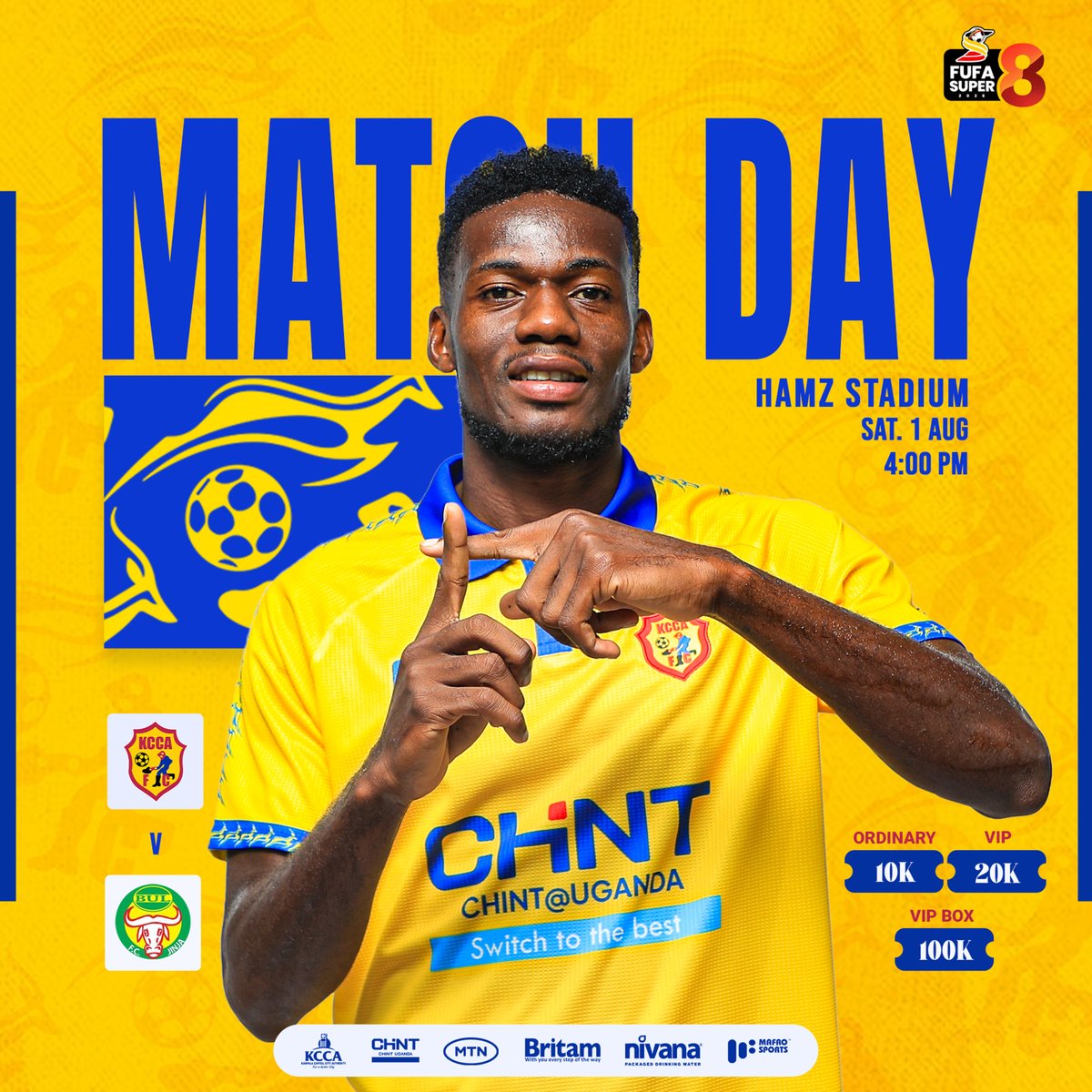 KCCAFC's tweet photo. KCCA Football Club plays football TODAY. 

#KCCAFC #KCCABUL #FUFASuper8 https://t.co/GON0wnTFI2