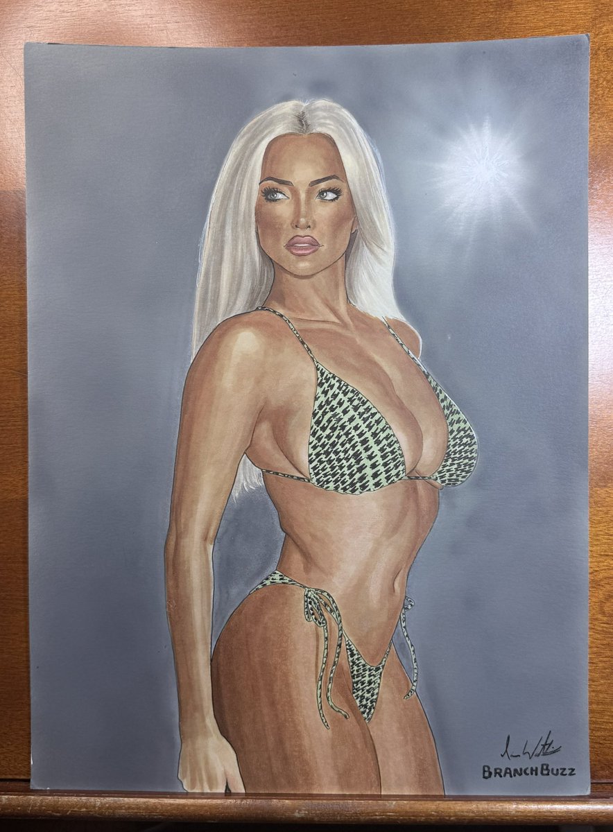 BranchBuzz_art's tweet photo. I’ve been more on the traditional art train for a while now, but drawing small repetitive patterns like the houndstooth on the bikini had me missing digital a little bit… https://t.co/9Jvs3X2XCt