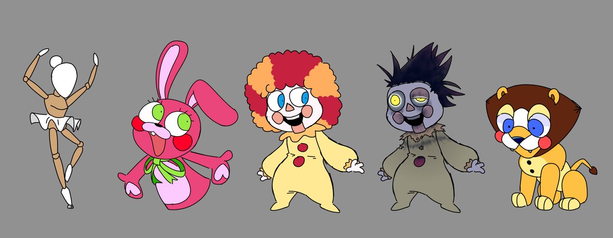 VicFeelsPainn's tweet photo. FUNTIMES ANIMATRONICS REDESIGNS!!! 🎪🎈🎈🤡
I made these last year! Its also a reimagining, as Funtime Chica being a magician and giving Fun.Foxy a her own buddy! (Its the lion)
#FNAF #FNAFsl #sisterlocation #FiveNightsAtFreddys https://t.co/w2nSdPYSDO