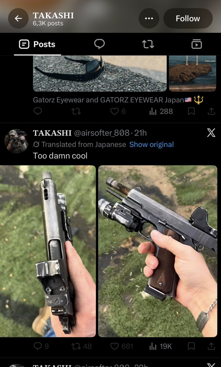 DarkBiker47's tweet photo. Шановне панство! Це чмо мене заблокувало. Але передайте цьому ідіоту мій варіант TAKASHI upgrade цього люгера. Нехай цей сраний страйболіст, який в своєму житті жодного разу не торкався, як справжньої зброї так і живої жінки трішки завалить єбало. https://t.co/o0JSdPUI1t