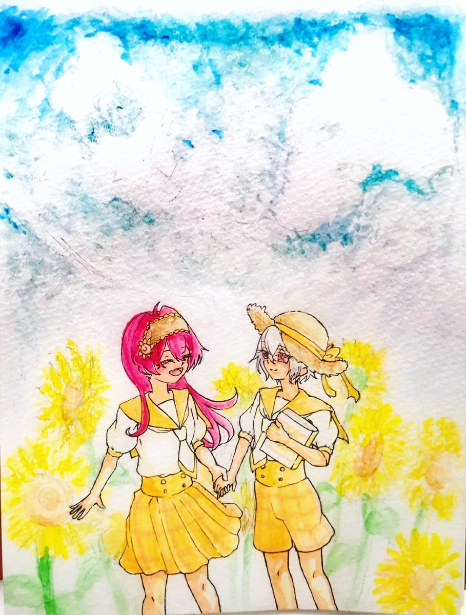 kanami0406127's tweet photo. 本日のお絵描き！
時間があったので久しぶりにアナログで描いてみました(^^♪

「原神」のクリーヴ、ペルヴェーレです！

#原神 #原神イラスト #クリーヴ #ペルヴェーレ #アルレッキーノ https://t.co/LftFtLtD11