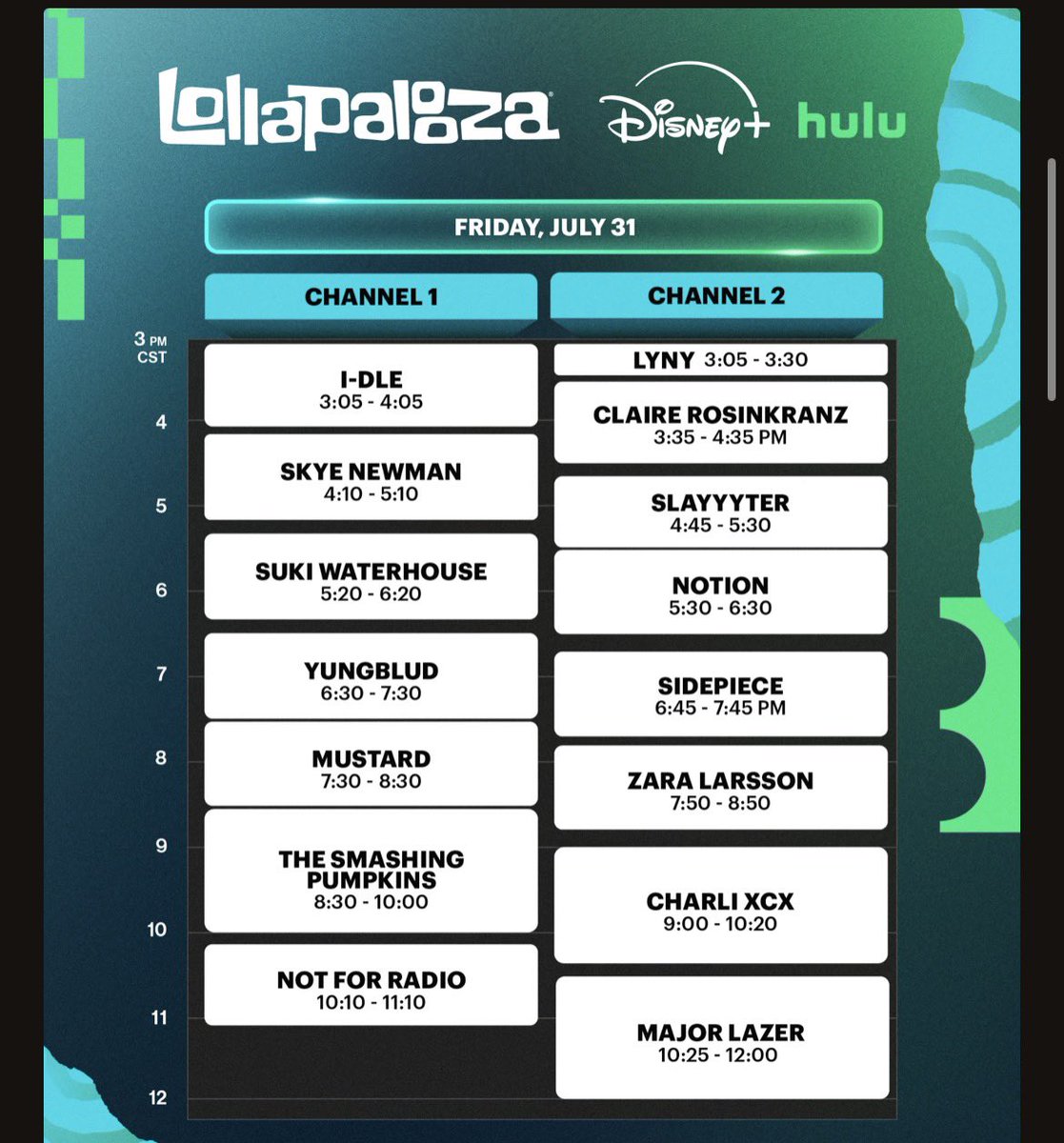 elarobles_'s tweet photo. Bueno gente, van a pasarlo diferido parece, en una hora más recién la pasan a Zara Larsson 🫠 https://t.co/dFuUgXwsLD