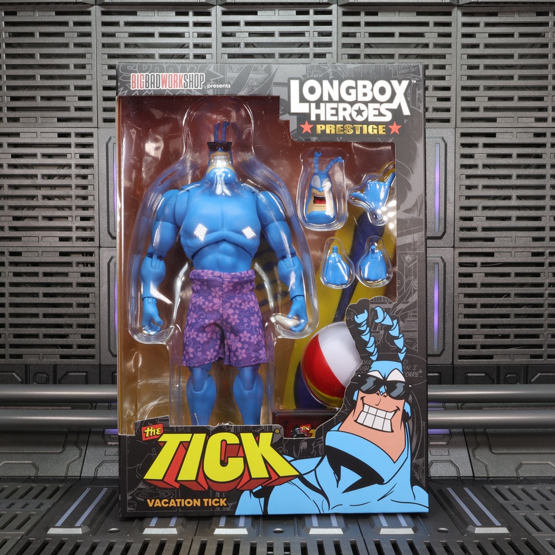 MCUcollector24's tweet photo. Big Bad Workshop presents Longbox Heroes Prestige
02 VACATION TICK
Big Bad Toy Store / SDCC 2025 Exclusive
In Stock at @bigbadtoystore!
https://t.co/wz2oDJTlYz
.
@bigbadworkshop #BigBadWorkshop #TheTick #BBTS #BigBadToyStore https://t.co/1yxvVQqtNU https://t.co/LxtAcNQwdw