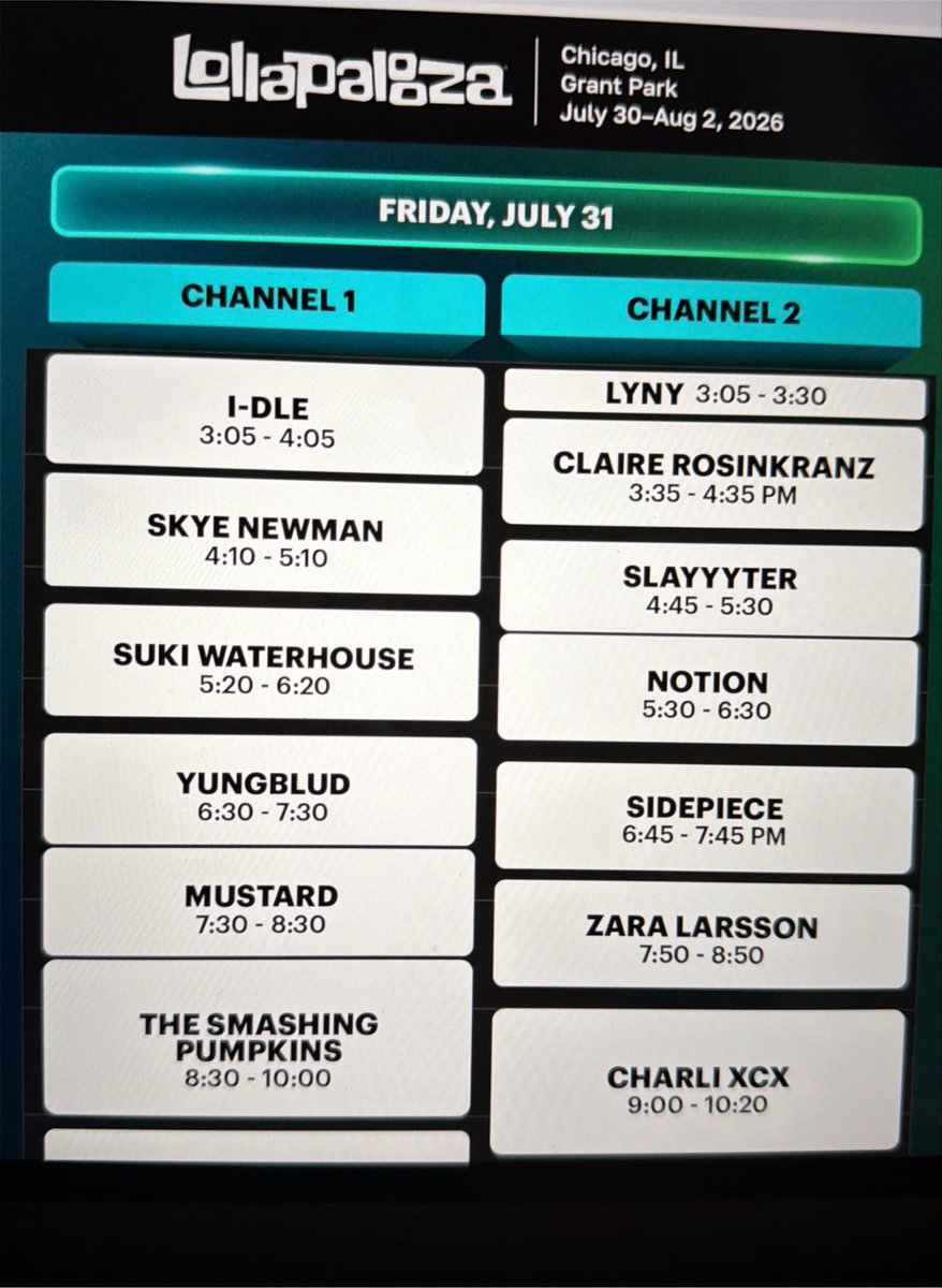 DAMNDANIELXO's tweet photo. Update on Zara Larsson at lollapalooza, however it’s not live because she’s currently performing. Disappointed at this mess, but at least we’ll get to see it. https://t.co/DpxO38Z9E0