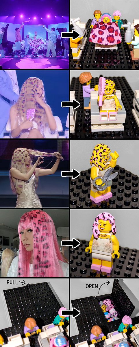 kodakumi9303's tweet photo. HAIRCUTレゴ作りました＼(^o^)／🌈

De-CODEのライブに登場するHAIRCUTのくぅちゃん &amp; ダンサーさんを再現✨️

トークショー2026
愛知公演でくぅちゃんにプレゼント🎁

@KODAKUMINET

#倖田來未
#LEGO
#俄然來未
#くみ活
#北海道組員 https://t.co/j4D2o5FcHW