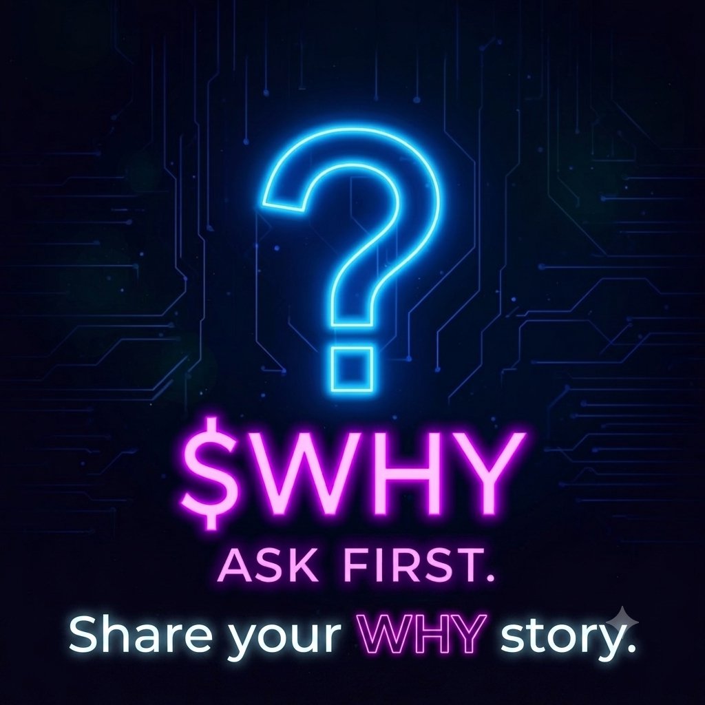 WhyTokenOffici's tweet photo. We're building more than a coin. we're building a movement.

And every movement starts with a question.

Share a moment where asking 'Why?' changed your mind - or your life.

Drop your story below.

Best 3 stories win 10,000 $WHY each after launch.

No hype. Just real stories.

#WHYChallenge #WHY #Solana #CryptoCommunity #AskFirst