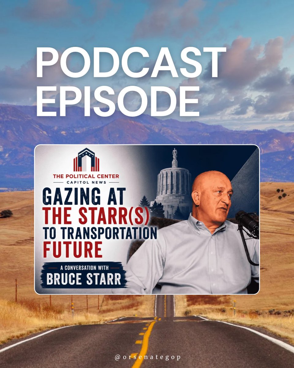 ORSenateGOP's tweet photo. From funding to accountability to the future of Oregon’s transportation system, Senate Republican Leader Bruce Starr covers it all in his latest podcast appearance. 

Catch the full conversation here: https://t.co/UvgwGfGNOP https://t.co/ZaRvGQbxqV
