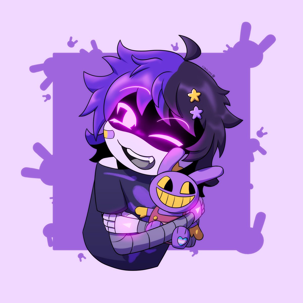 cubiecore's tweet photo. Seventh attack! I think they like Jax 🤔
Meet Crow 
Owner: Whimzycrow (instagram)
#artfight #artfight2026 #murderdrones https://t.co/H94WkIPcGC