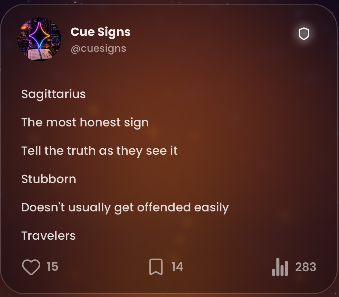cuetheapp's tweet photo. Sagittarius Astrology zodiac meaning

Cue App's own built in For You Feed with the best Numerology &amp; Astrology content anywhere

Try it out now for free✅ #numerology #astrology https://t.co/I7PVyCEwVG