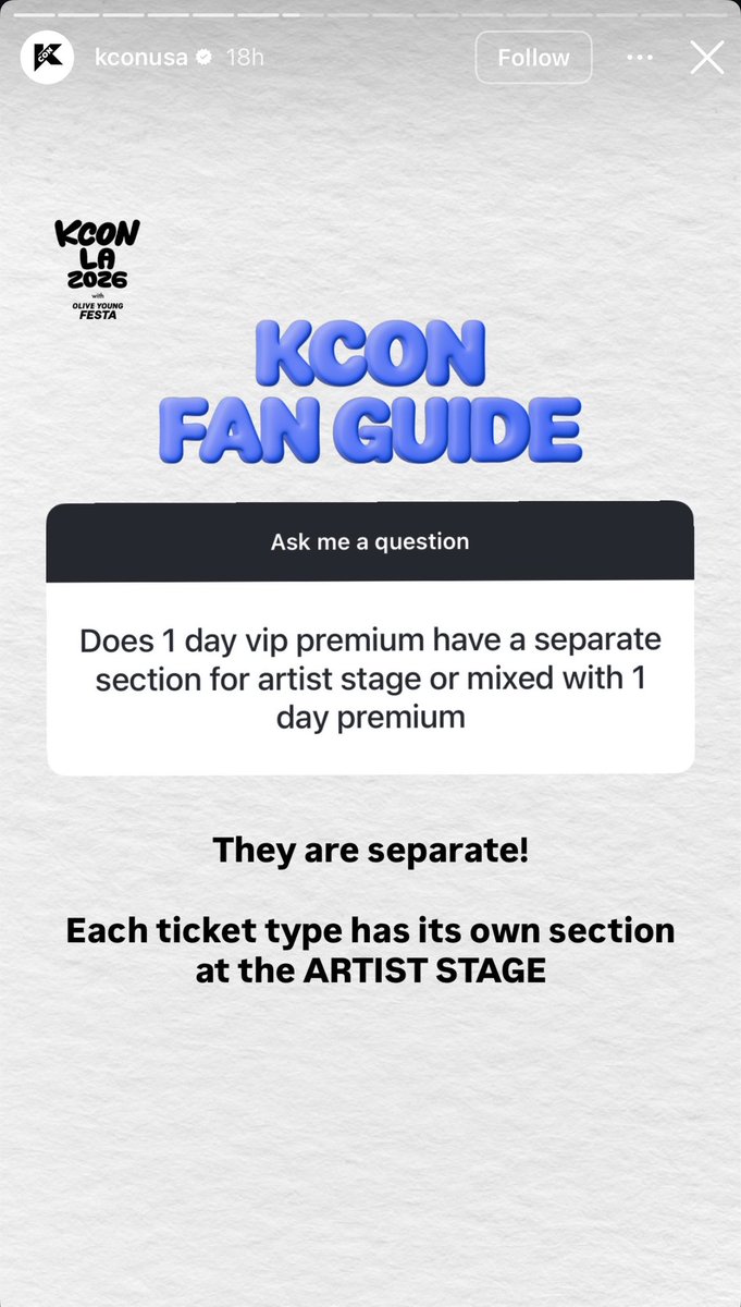 TouringAsiaPop's tweet photo. ANOTHER KCON CONTROVERSY

KCON, CJ ENM’s K-Culture festival is under backlash for falsely advertising VIP Premium and Premium sections as being together for the ARTIST Stages.

KCON posted the benefits that clearly says both VIP Premium and Premium holders will have access to front area regardless of tier before they already taken money from fans during the presales. However on their Instagram Stories FAQs, they said both will be separate sections from each other, and possibly making Premium further behind VIP, similar to KCON Japan.

KCON’s Artist stage is the new term for Meet & Greet, a Hi-Wave and a session with fans.

KCON has faced several backlashes over the years, including a discriminatory job listing that they removed after backlashes.

@KCON_official @kconusa