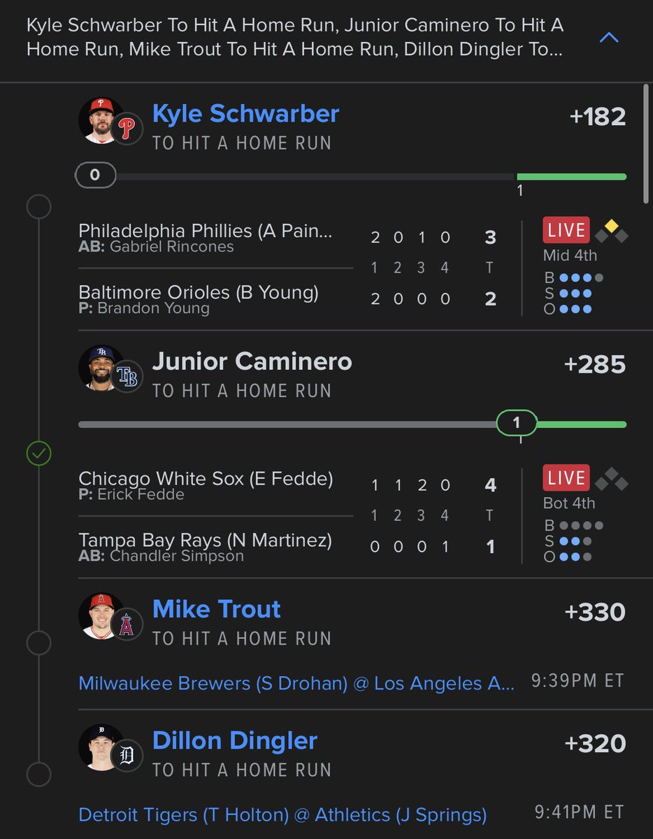 talk2meNiceee's tweet photo. @MLBHR @BetMGM No way Kyle fuks this up, right https://t.co/wijo2ZUiV5
