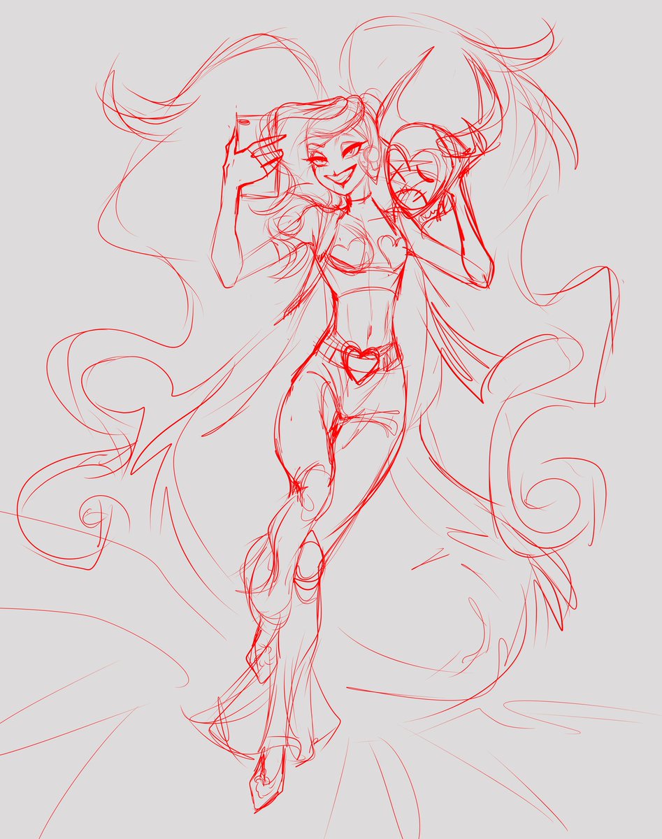 msinkart's tweet photo. Working on a piece for the best giiir💅 
Sketch for now

#HazbinHotelVelvette #HazbinHotelvel #HazbinHotel #HazbinHotelFanart https://t.co/2pv51nGucm