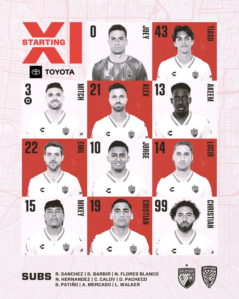SanAntonioFC's tweet photo. The XI who will be rockin' white under the Friday night lights 🤩

#Sponsored | @Toyota https://t.co/EglxusAH6j