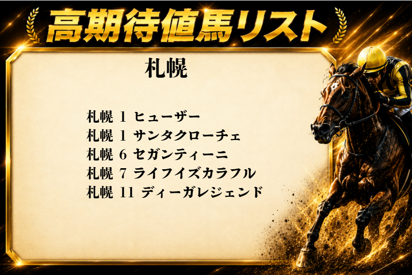 cratzblog's tweet photo. 【2026年8月1日】高期待値馬リスト https://t.co/jg0a5CevoV