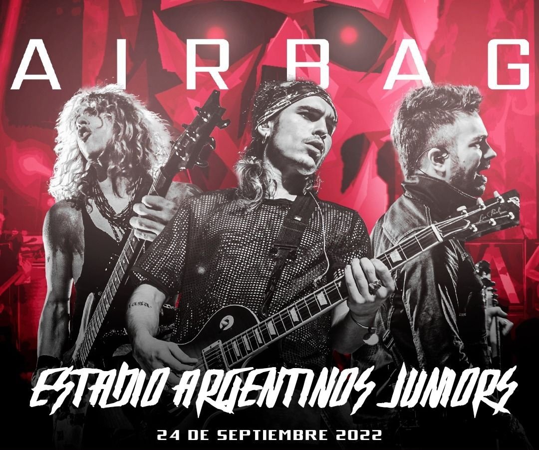 ME_Airbag's tweet photo. 🏟 Todos los estadios de fútbol que Airbag hizo y hará en su carrera:

(BUENOS AIRES)

- 🔴 Estadio Argentinos Juniors, 2022
- 🔵 Estadio Vélez Sarsfield, 2023, 2024 (3 fechas) y 2026 (4 fechas)
- 🔴 Estadio River Plate, 2025 (5 fechas) https://t.co/bjP7y9NJxc