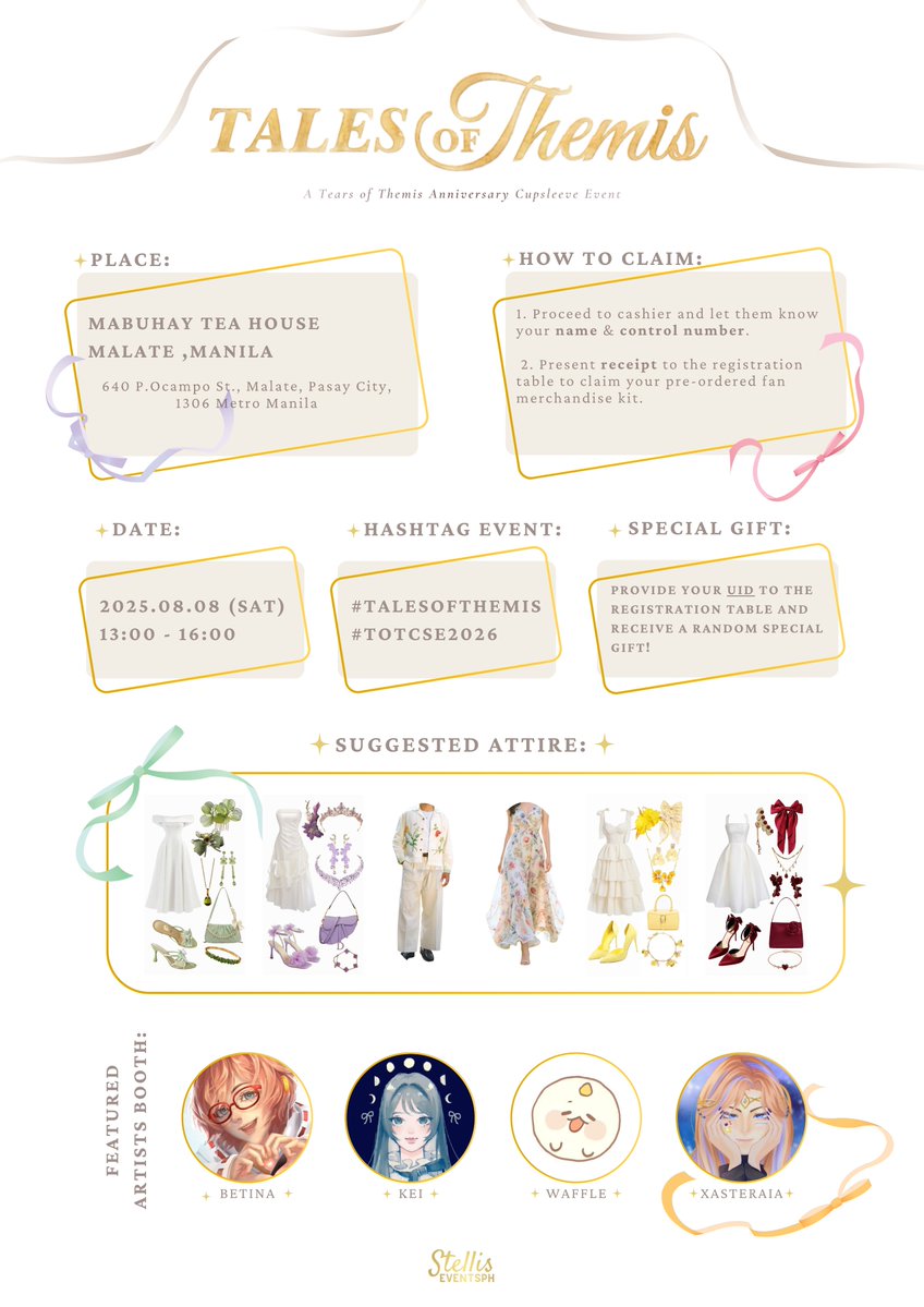 stelliseventsph's tweet photo. 💐💍 Reminders🕊️✨

"May your happily ever after be even more beautiful than the fairytales you've ever dreamed of"💍

Here's a quick guide for the most awaited day!

#TalesOfThemis #ToTCSE2026 https://t.co/om0unKmpEJ