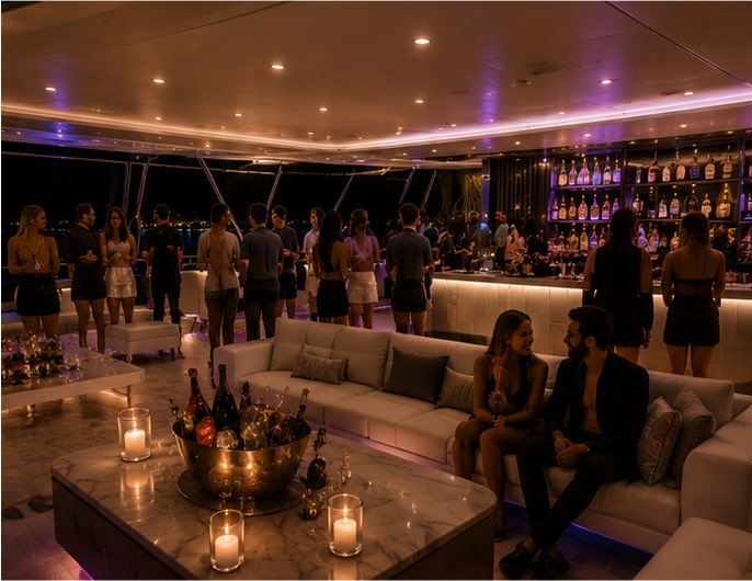 HisWoesSing's tweet photo. “I have staff on board to serve, food to indulge, drinks to enjoy and a few rooms to christen. The master bedroom is for me and my lady.” I offer a wink with ease. 

  “Have fun, and don’t fall overboard.” https://t.co/ox57btQHxU