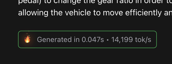 flyosity's tweet photo. If you want a glimpse of AI’s future, try ChatJimmy

It runs Llama 3.1 8B at roughly 15,000 tokens per second because Taalas essentially burned the model directly into custom silicon

Full responses feel like they come back before the Return key touch-up event even fires https://t.co/8MuWUmXVRg