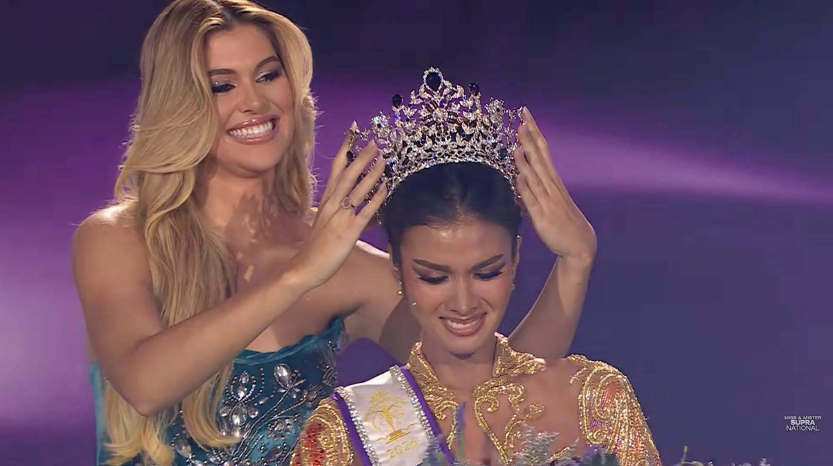 philstarlife's tweet photo. KATRINA LLEGADO BRINGS HOME THE CROWN! 👑🇵🇭

The Philippines celebrates another international pageant victory as Katrina Llegado is crowned #MissSupranational2026. Congratulations to our new queen!

(Screenshots: Miss &amp; Mister Supranational Official / Youtube) https://t.co/9ZIy9My7IG