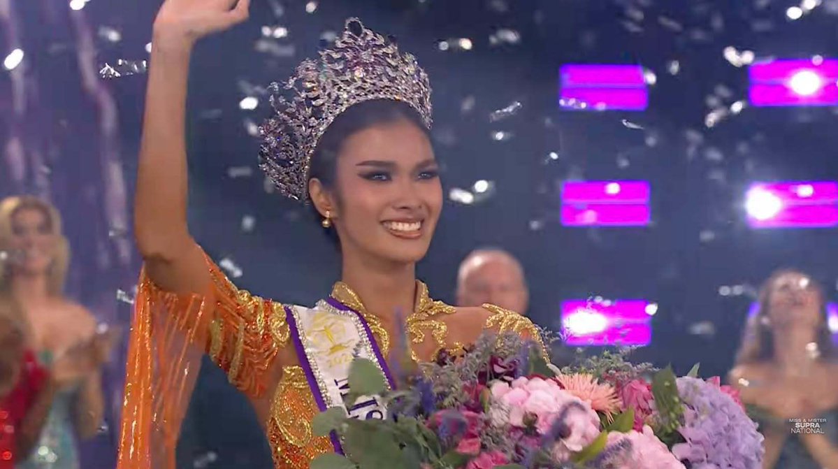 philstarlife's tweet photo. KATRINA LLEGADO BRINGS HOME THE CROWN! 👑🇵🇭

The Philippines celebrates another international pageant victory as Katrina Llegado is crowned #MissSupranational2026. Congratulations to our new queen!

(Screenshots: Miss &amp; Mister Supranational Official / Youtube) https://t.co/9ZIy9My7IG