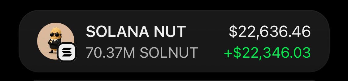 sotrader01's tweet photo. $SOLNUT Is printing heavily on my Alpha telegram group

If you’re in my  tg group your copy trade would have been on same profit as I am.

Ca: CQtZ7eg9RpDXphZGGrmVeT2LwH7ubzLi3jvkBRDfpump https://t.co/OSJqrznMEL