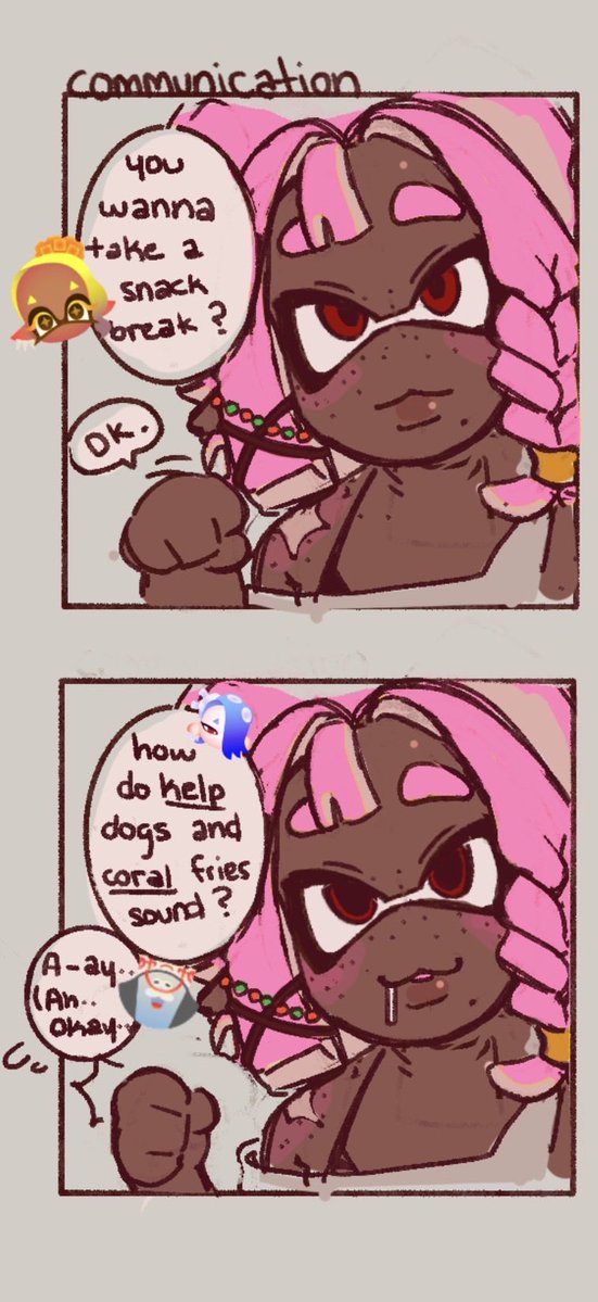 aeonyuris's tweet photo. none of the inkling hairstyles really called out to me so i made my own mechanic. her name is soap #splatoonraiders https://t.co/bKcGAiwehn