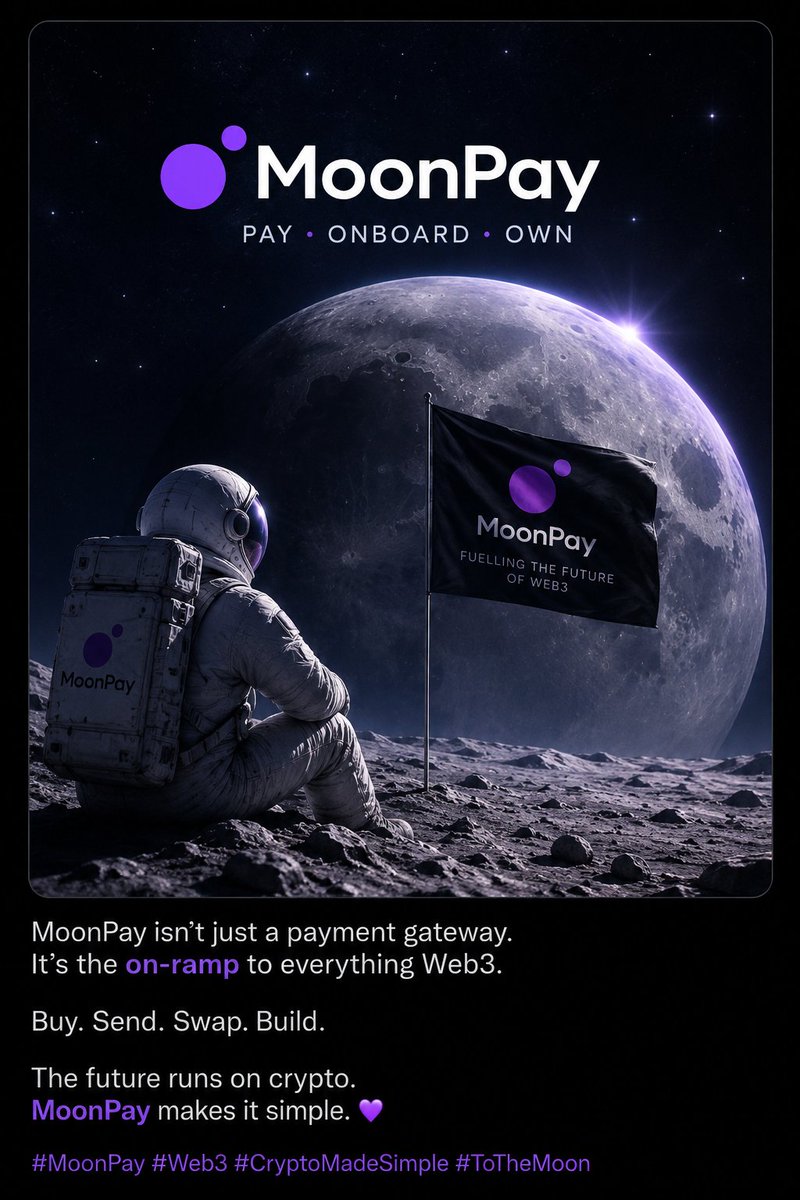 MohdGimi's tweet photo. @moonpay is busy building the infrastructure that powers the future. https://t.co/VdCGFVzx0f