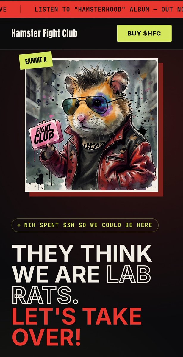 HFC_SOL's tweet photo. New and Improved Website 💫
Thanks to the hardworking hamsterhood crew!
https://t.co/KXxodjN0Bh 
They think we are lab rats 😤
LETS TAKE OVER 🐹🥊 https://t.co/GBxQCZ1aWR