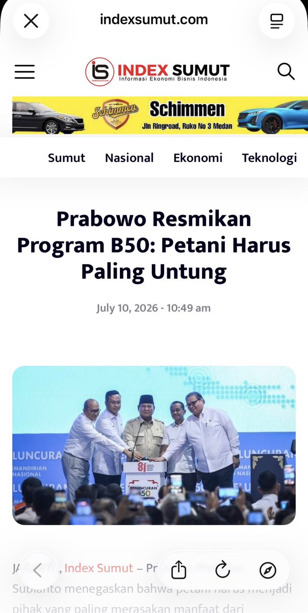 Biodiesel60's tweet photo. “I would like to express my gratitude to the scientists from our universities. Please continue this research. My thanks also go to Pertamina and all of your teams. Keep moving forward—don’t stop at B50. If possible, let’s advance to B60,” Prabowo said. (Liputan6) https://t.co/d4X96SjgWa