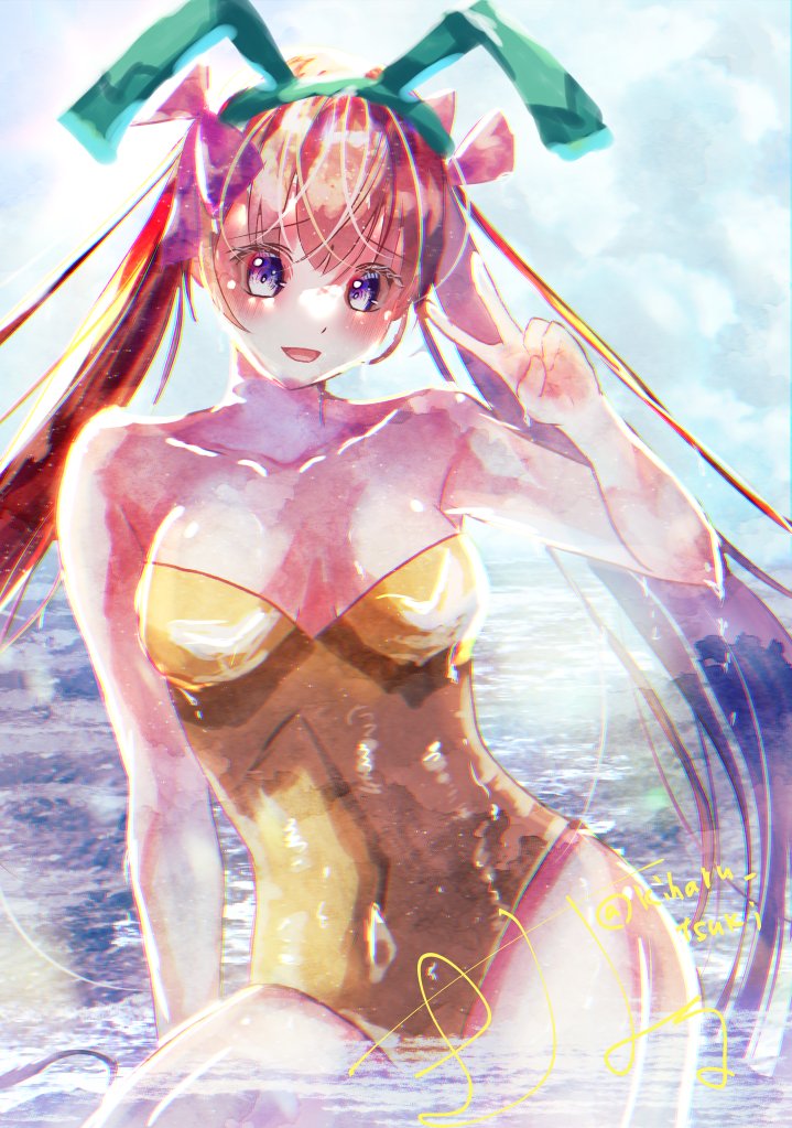 kiharu_tsuki's tweet photo. バニーの日rkgk
夏っぽい絵を描きたかったので、夏っぽい子に夏っぽいバニーになってもらいました🌻 https://t.co/SAe5lD2p5u