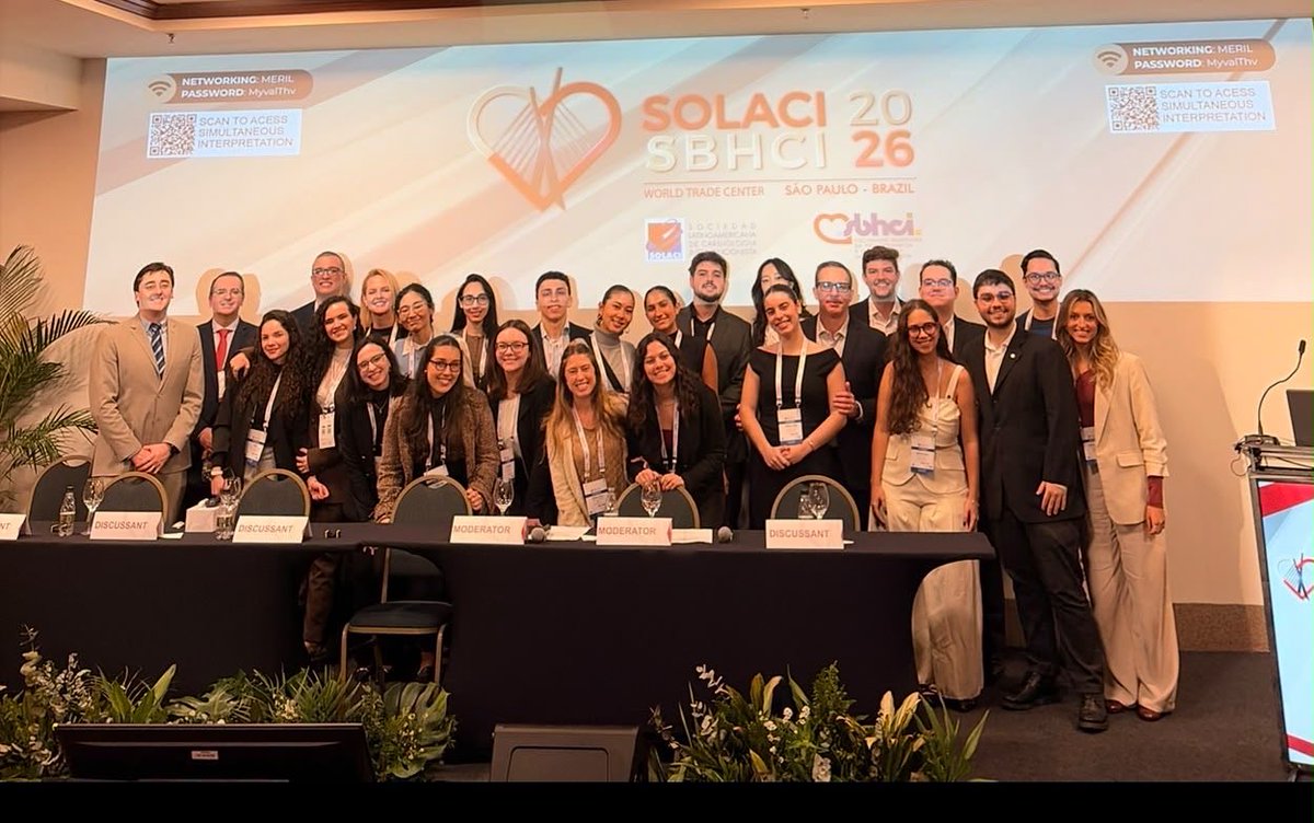 sbhci's tweet photo. A Sessão Conjunta SBHCI, SOLACI e SBLC reuniu especialistas para uma programação de integração, troca de experiências e atualização científica em Cardiologia Intervencionista.

Um momento de conexão entre as sociedades e os acadêmicos de medicina, inspirando as novas gerações. https://t.co/nmbSkpHt7P