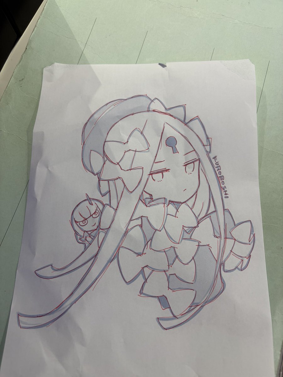 kuroboshi's tweet photo. 毎年思うように描けなかったので　今年は秘技を使ったよ https://t.co/VRAEhnIqOX